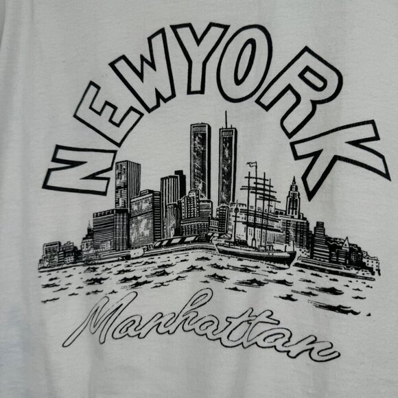 Vintage 90s New York Manhattan Fruit Of The Loom Single Stitch T-Shirt XL Twin T - Picture 6 of 10